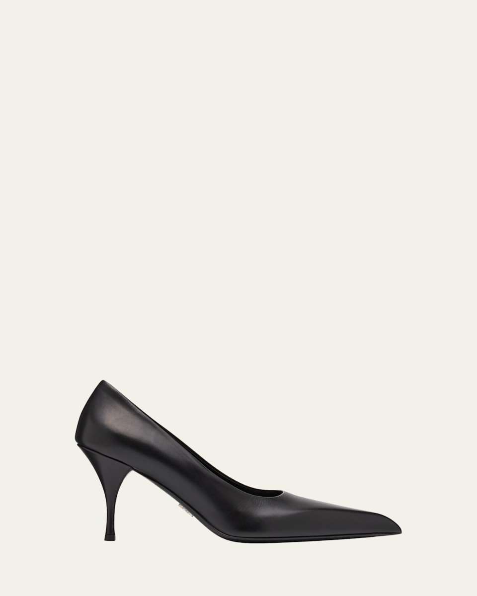Calfskin Leather Stiletto Pumps
